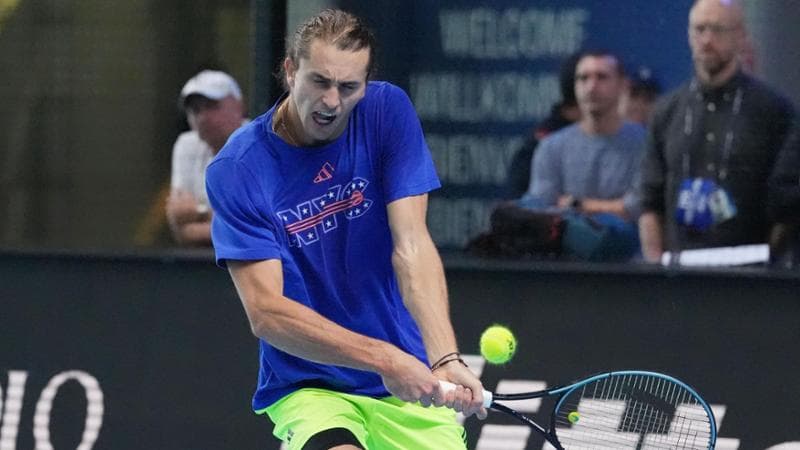 Alexander Zverev in allenamento