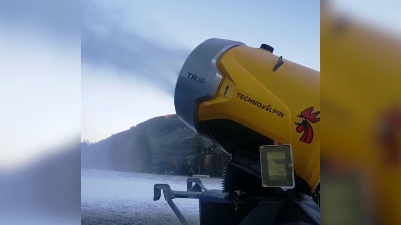 Montagna, temperature sotto zero sulle Dolomiti: in funzione i cannoni sparaneve