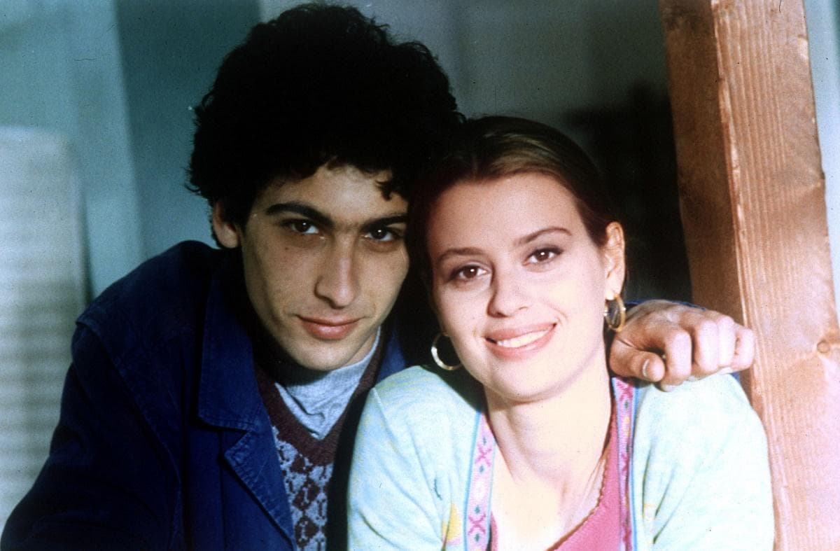 Con Edoardo Gabbriellini in 'Ovosodo' (1997)