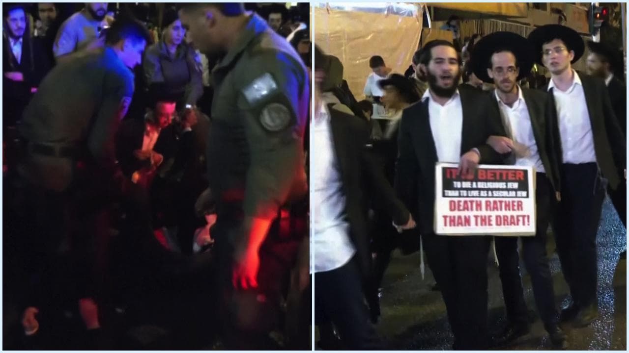 Israele, la protesta degli ultraortodossi contro il servizio di leva: tensione con la polizia