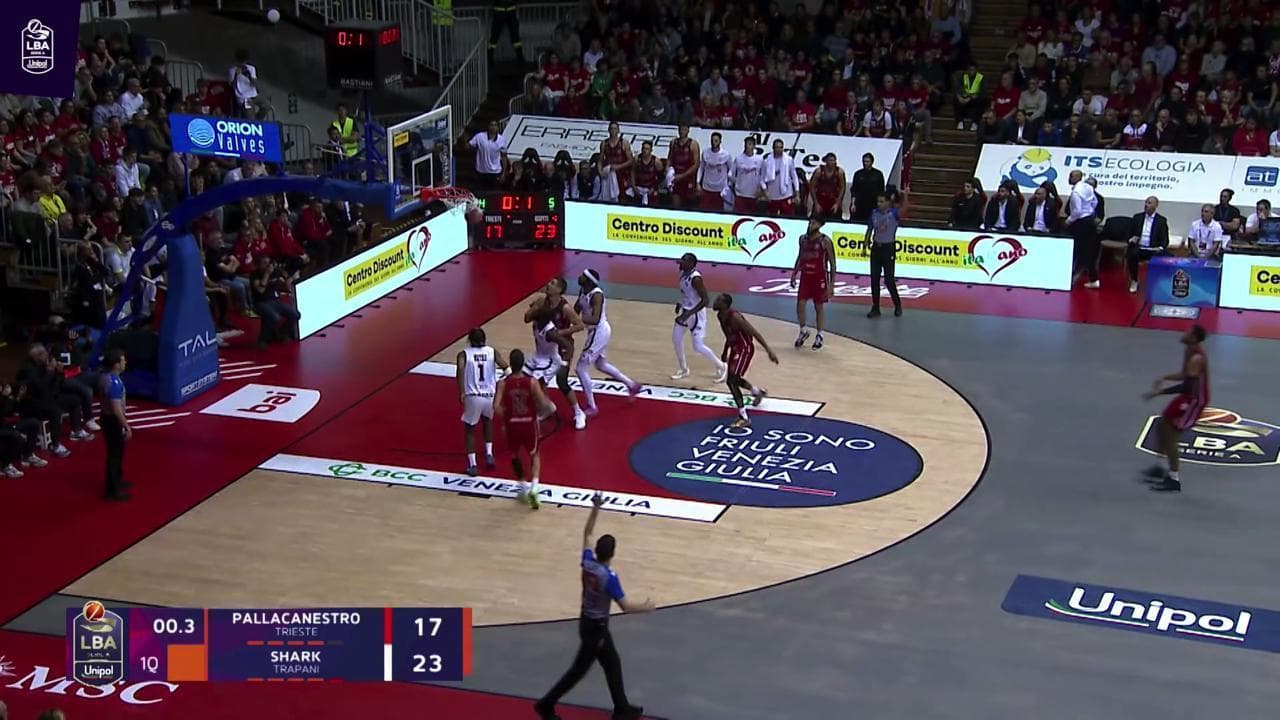 Basket serie A, gli highlights di Trieste-Trapani