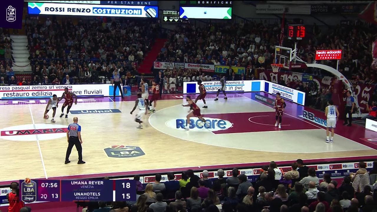 Basket serie A, gli highlights di Venezia-Reggio Emilia