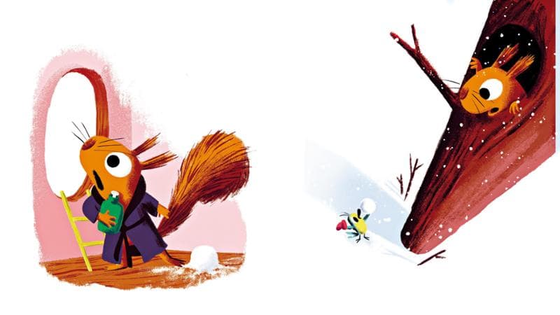 Illustrazione di&nbsp;Nicola Slater da&nbsp;Il ladro di neve:di Alice Hemming
