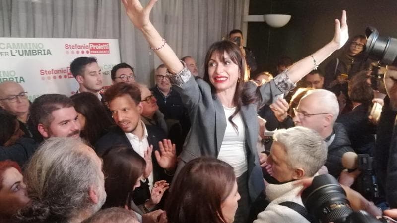 Stefania Proietti, candidata del centrosinistra e vincitrice delle regionali in Umbria
