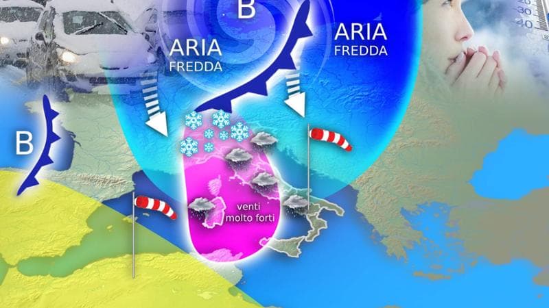 Previsioni meteo, in arrivo la tempesta perfetta: freddo artico, neve e mareggiate sull'Italia