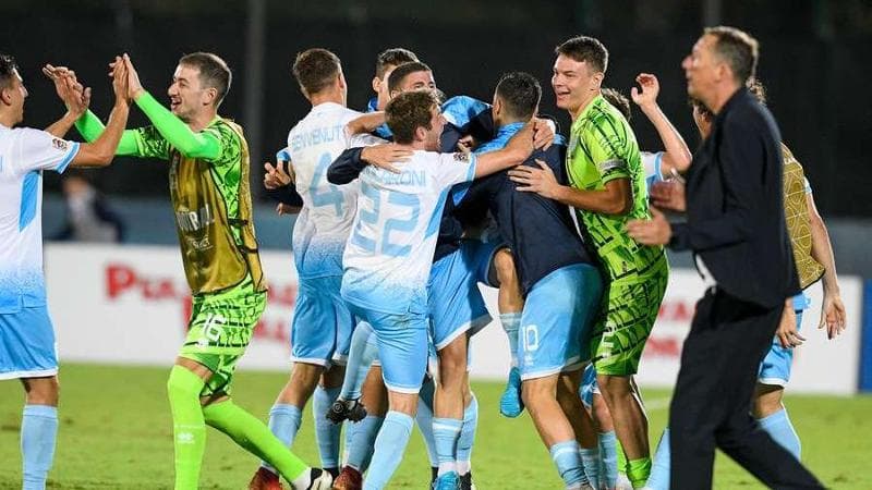 La festa dei giocatori di San Marino
