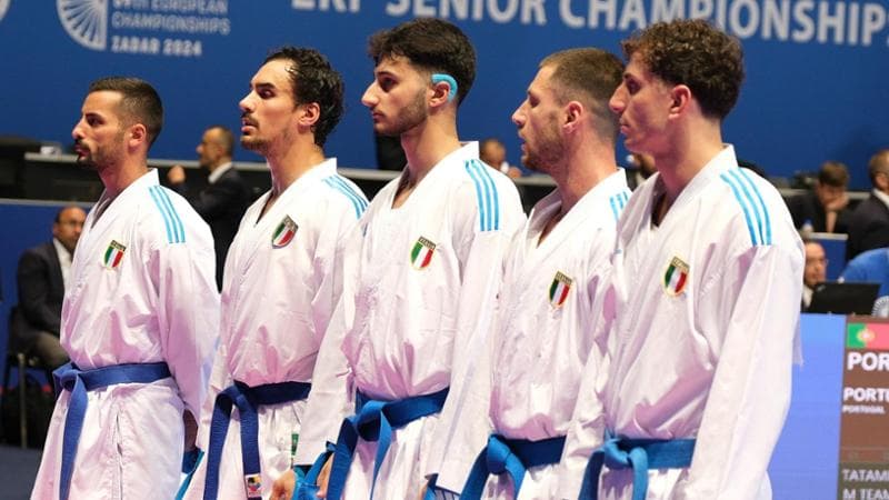 La squadra italiana di karate