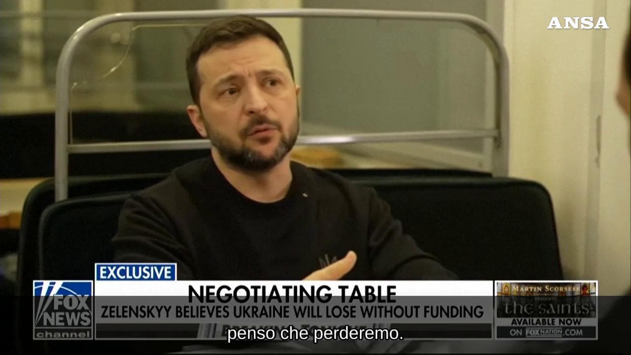 Zelensky: "Se gli Usa tagliano gli aiuti l'Ucraina perderà"