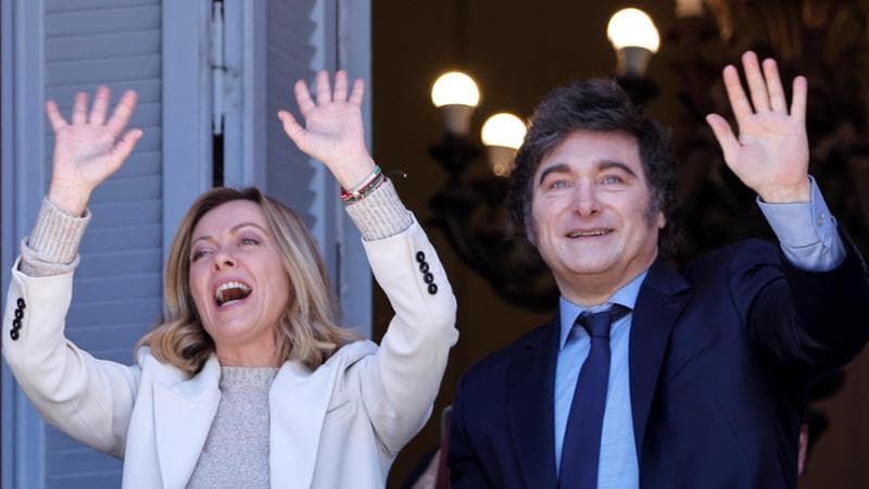 Giorgia Meloni e Milei
