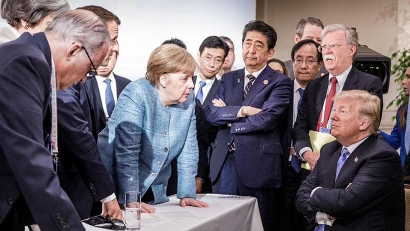Una foto del G7 di Charlevoix in&nbsp;Canada nel 2018 (Photo by Jesco Denzel /Bundesregierung via Getty Images)
