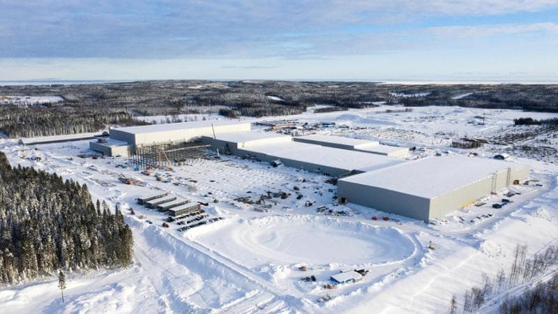 Lo stabilimento di Northvolt a Skelleftea, nel Nord della Svezia