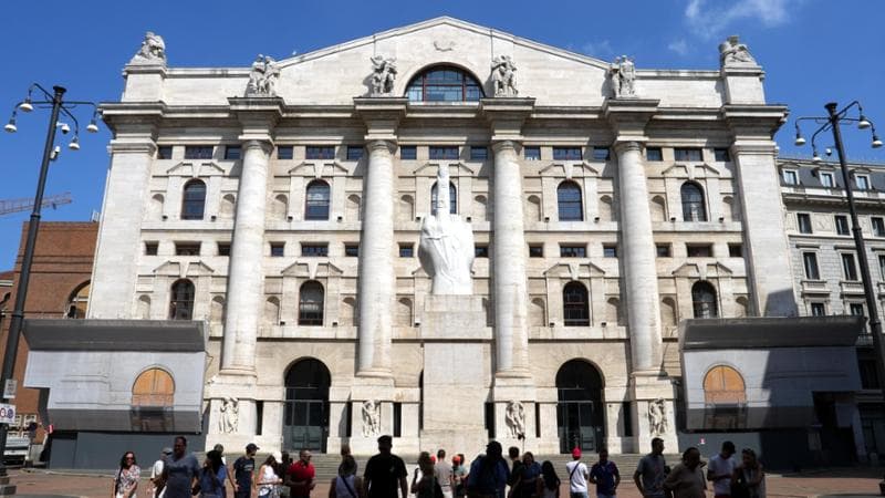 Piazza Affari a Milano, sede della Borsa italiana&nbsp;
