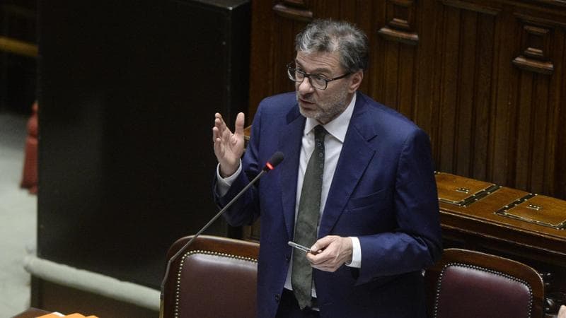 Il ministro dell'Economia Giancarlo Giorgetti