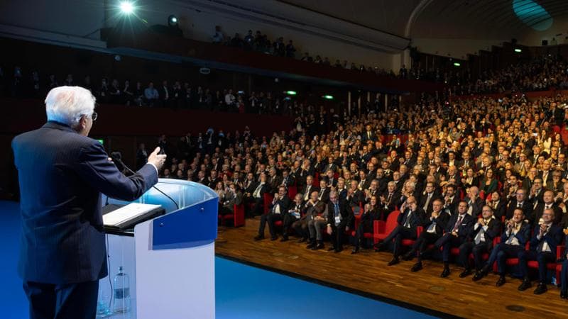 Sergio Mattarella all'assemblea generale di Confartigianato&nbsp;
