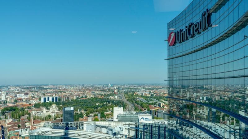 Il quartier generale di Unicredit a Milanor: Francesca Volpi/Bloomberg via Getty Images

