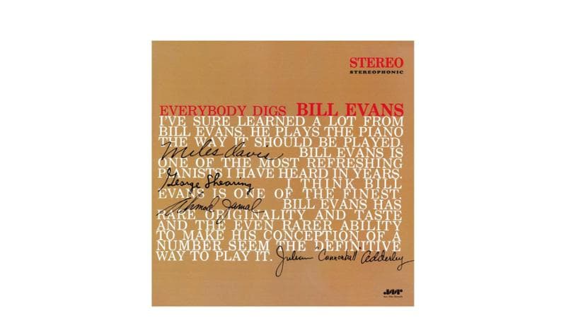 La copertina dell’album Everybody Digs Bill Evans (1958) che contiene Peace Piece