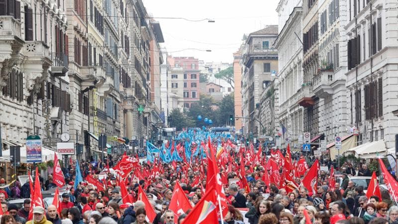Il corteo a Roma