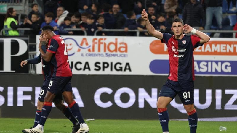 Piccoli esulta dopo il gol