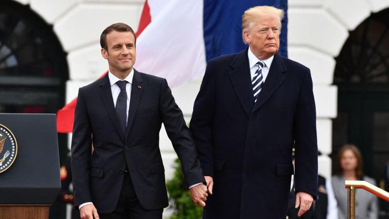 Macron e Trump in una foto di archivio del 2018