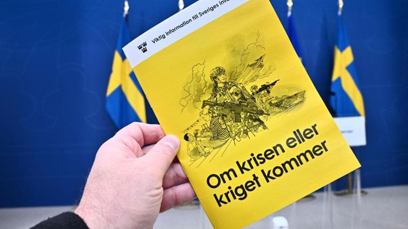 L'opuscolo "In caso di guerra" distribuito in Svezia