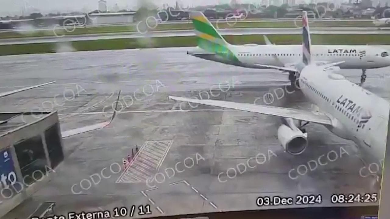 Brasile, collisione in pista tra due aerei: aeromobile ne urta un altro con l'ala e lo danneggia