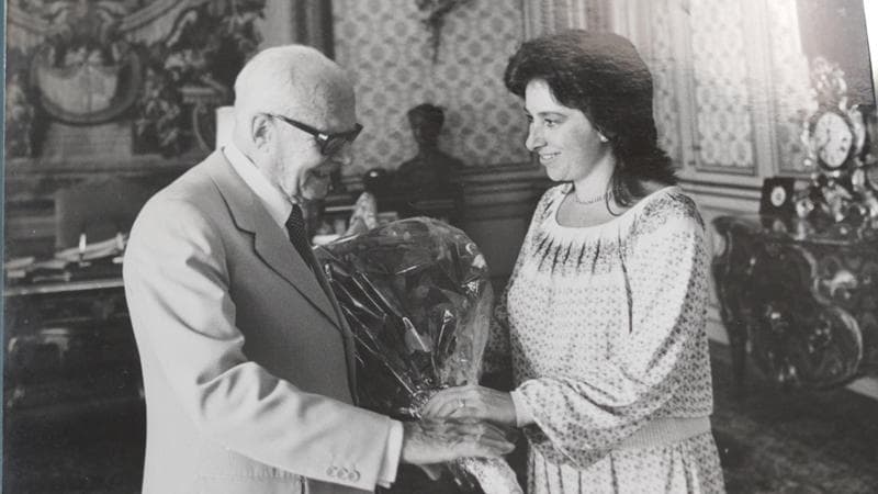 Anni Settanta. Albertina Gasparoni con Sandro Pertini al Quirinale
