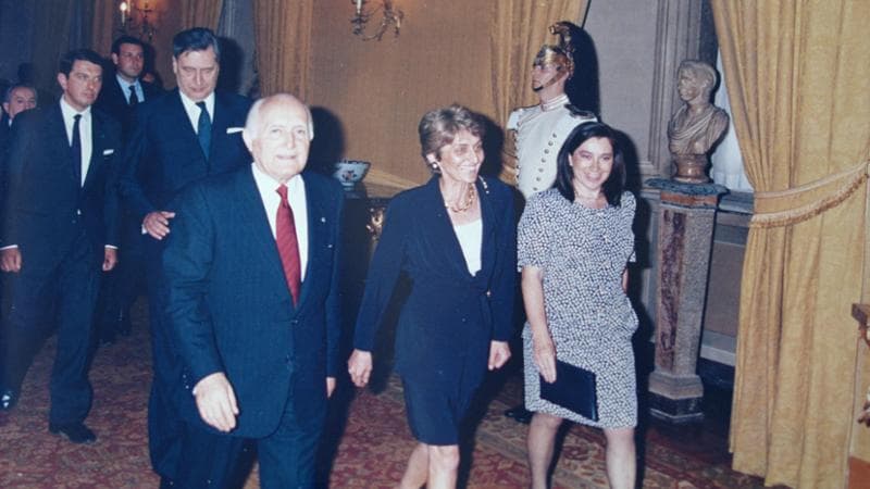 Con Oscar Luigi Scalfaro e la figlia Marianna