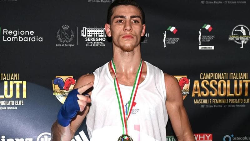 Il campione italiano dei 57 kg Michele Baldassi