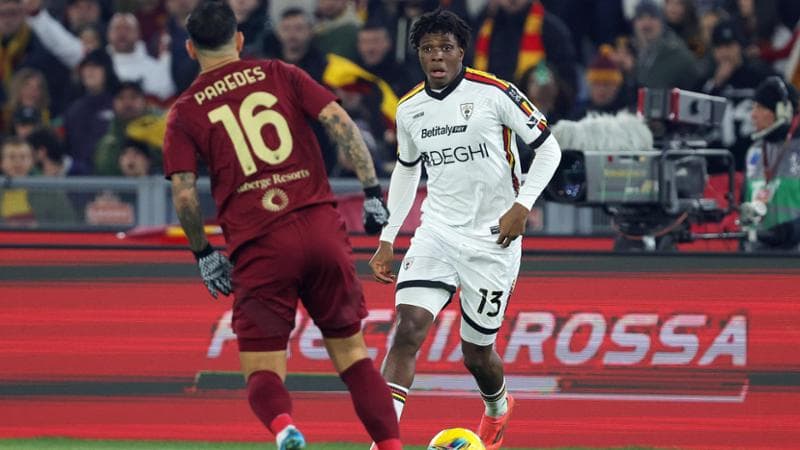 Dorgu in azione contro la Roma