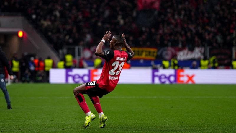 L'esultanza di Mukiele dopo il gol