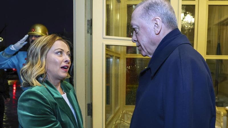 La presidente del Consiglio Giorgia Meloni e il presidente turco&nbsp;Recep Tayyip Erdo?an
