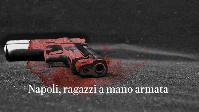 <a href="https://napoli.repubblica.it/cronaca/2024/11/17/news/napoli_omicidio_violenza_dati_video-423622710/">In strada e in discoteca con la pistola: i giovanissimi sparano e  muoiono mentre la camorra li usa <em class="story__author"><br /></em></a>