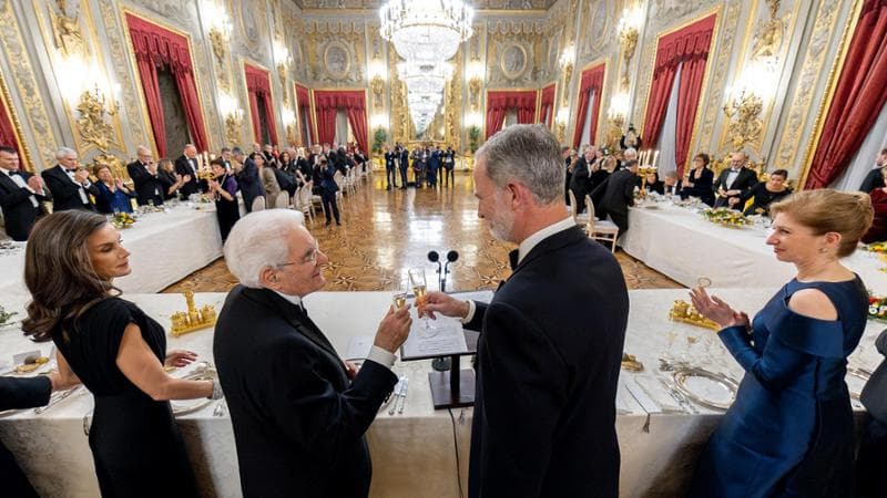 Roma - Il Presidente Sergio Mattarella  e Sua Maestà il Re Felipe VI di Spagna in occasione del pranzo di Stato, oggi 11 dicembre 2024
(Foto di Paolo Giandotti - Ufficio per la Stampa e la Comunicazione della Presidenza della Repubblica)