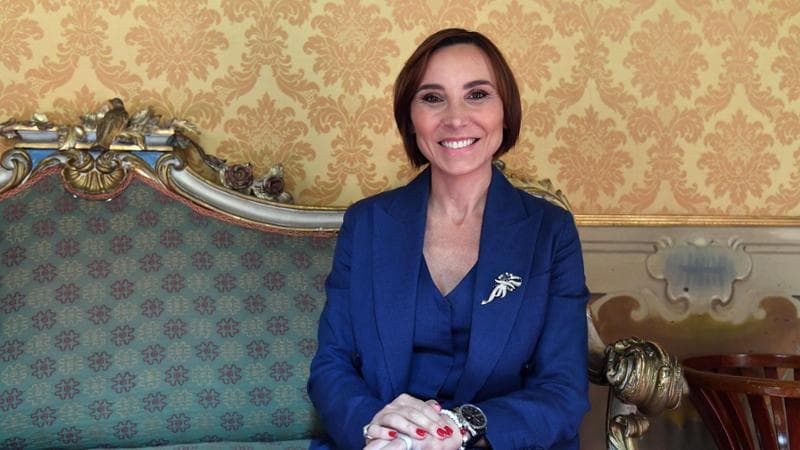 La deputata di FdI Ylenja Lucaselli durante il convegno ‘Healthcare Shift, la transizione sanitaria dell’industria farmaceutica’ a Palazzo Ferrajoli
Roma, 09 aprile 2024. 
ANSA/FABIO CIMAGLIA (NPK)

