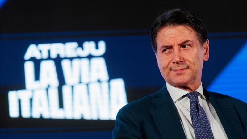 Il presidente del M5S Giuseppe Conte ad Atreju