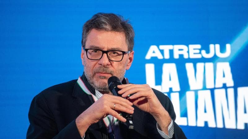 Il ministro dell'Economia Giancarlo Giorgetti