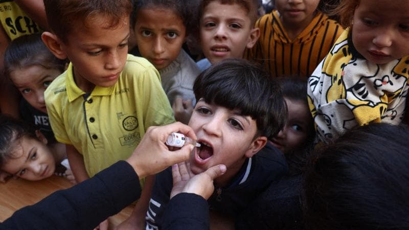 Campagna vaccinale a Gaza, dove il poliovirus è ricomparso con la guerra