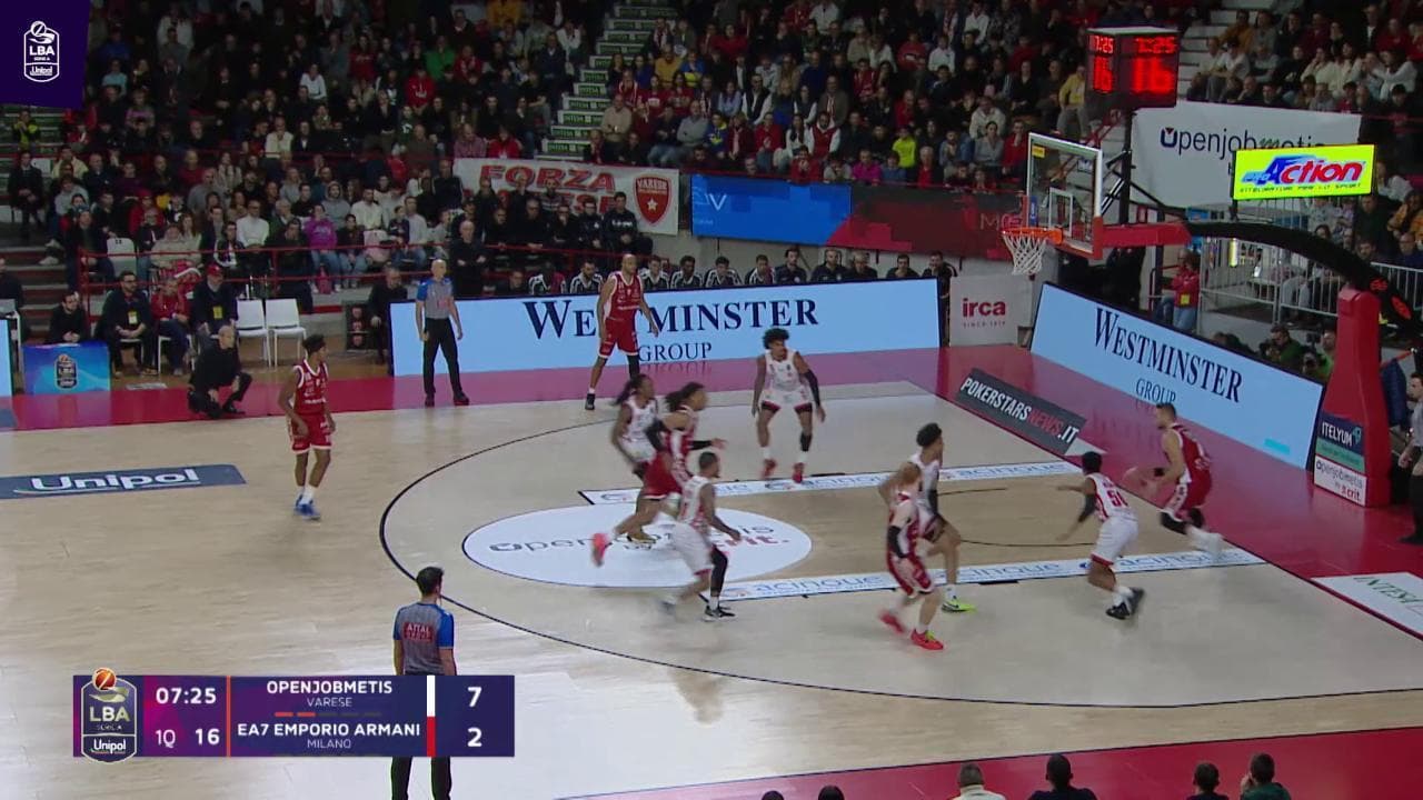 Basket serie A, gli highlights di Varese-Milano