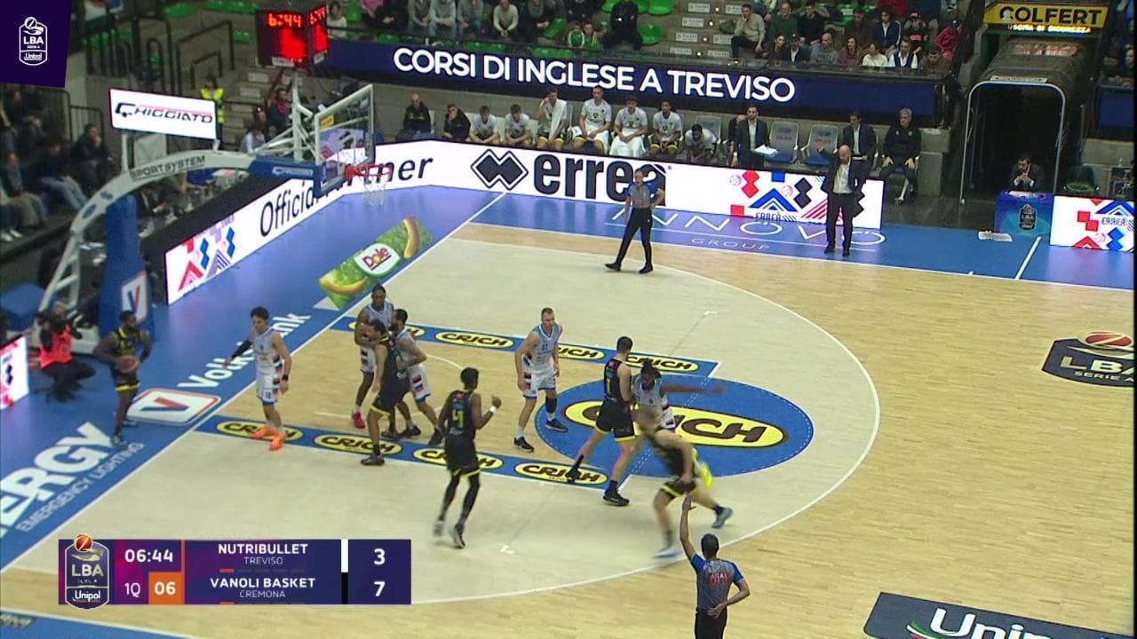 Basket serie A, gli highlights di Treviso-Cremona