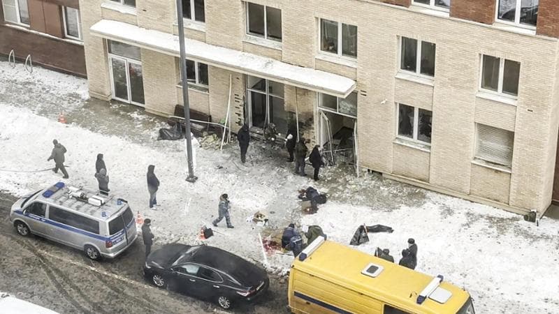 La scena sul luogo dell'attentato a Kirillov