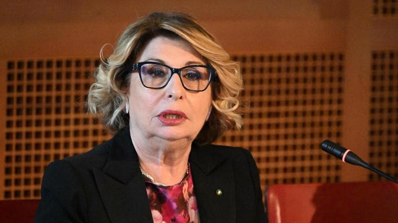 La presidente di ANIA, Maria Bianca Farina, nel corso della Rome Investment Forum 2024 presso Palazzo Altieri a Roma, 22 maggio 2024. ANSA/CLAUDIO PERI