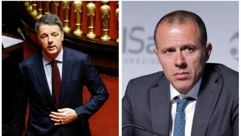 Matteo Renzi, leader di Iv, e il leghista Massimiliano Romeo