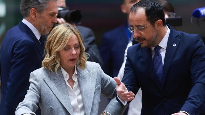 La premier Giorgia Meloni e il primo ministro olandese&nbsp;Dick Schoof
