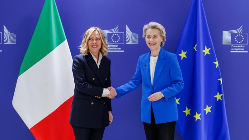 Giorgia Meloni e Ursula von der Leyen
