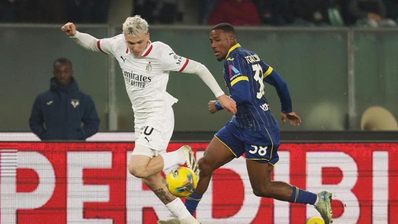 Jimenez in azione durante Verona-Milan