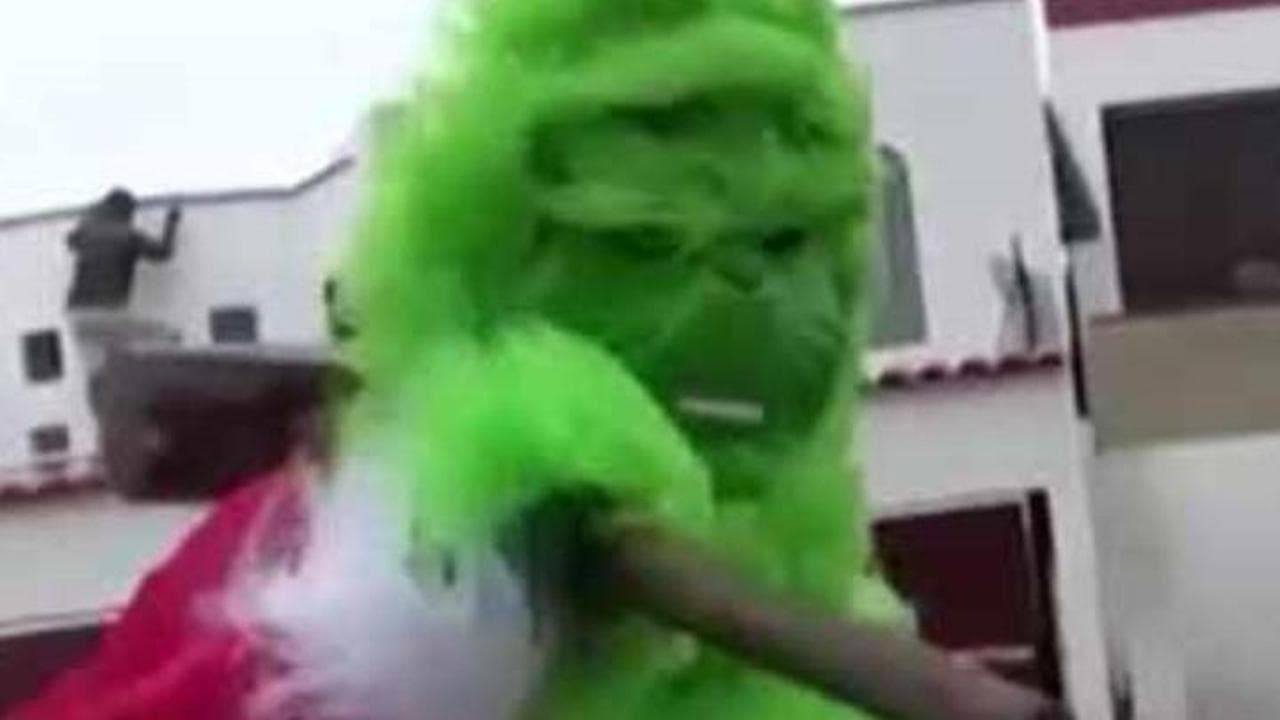 Perù, il poliziotto-Grinch arresta in flagranza i narcotrafficanti alla periferia di Lima