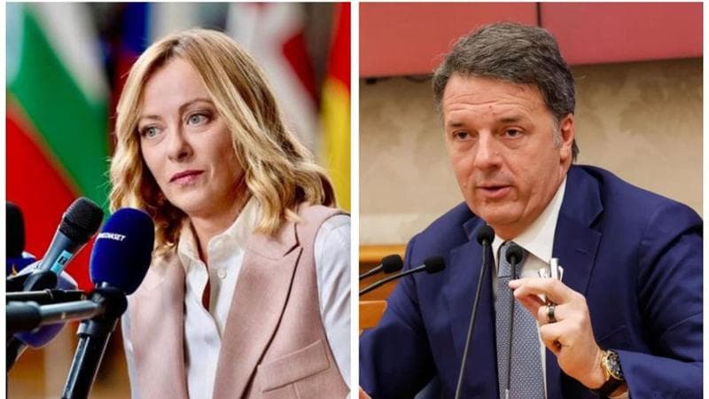 La premier Giorgia Meloni e il leader di Iv Matteo Renzi