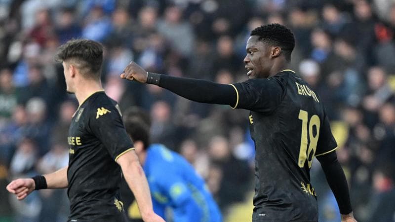 Ekuban esulta dopo il gol