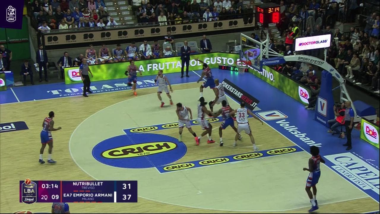 Basket serie A, gli highlights di Treviso - Milano