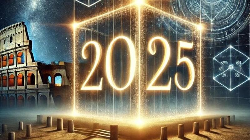 Il 2025 anno quadrato perfetto (immagine generata con Dall-e)